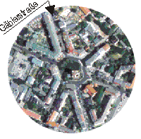 Mirbachplatz, Luftbildaufnahme